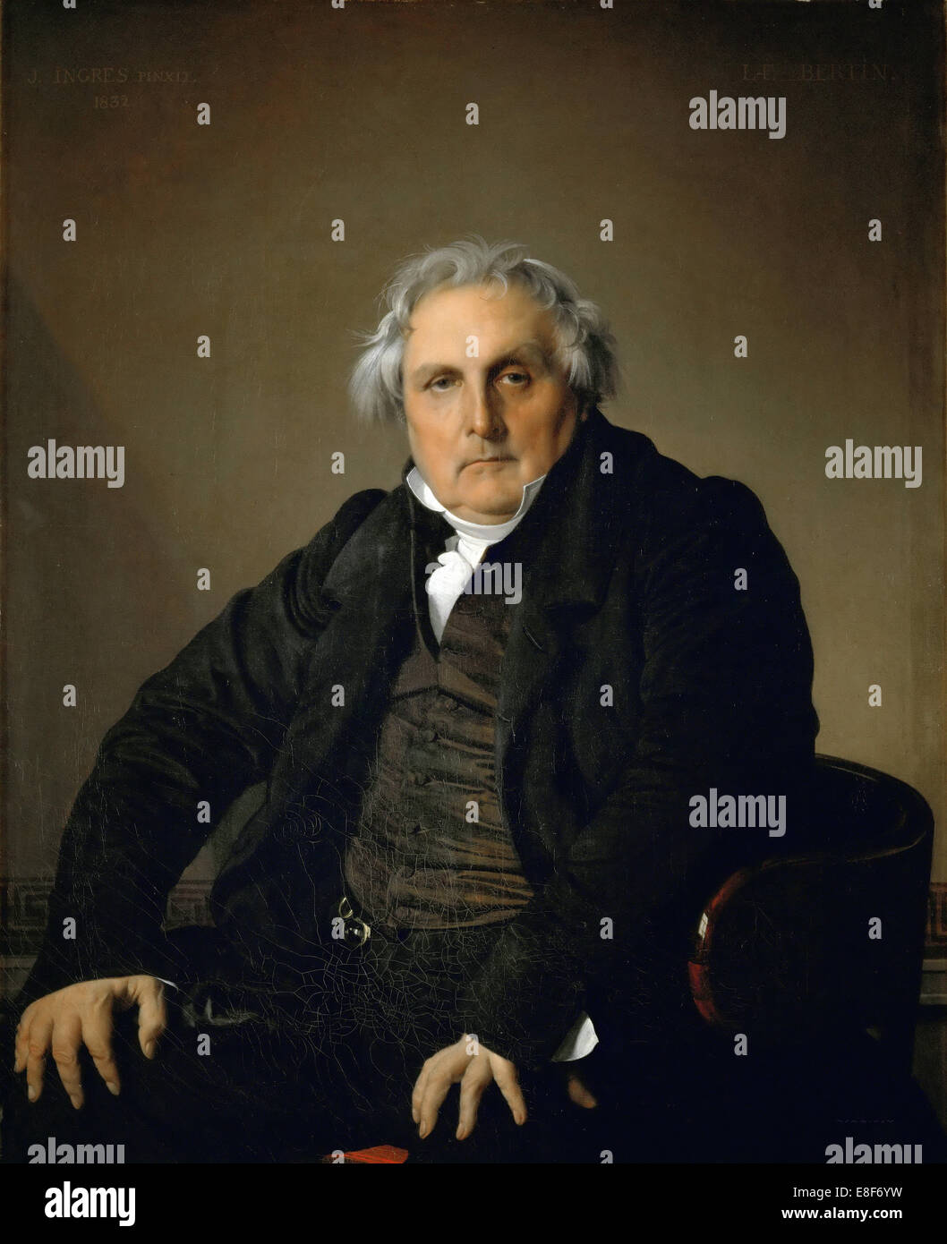 Portrait de Monsieur Bertin. Artiste : Jean Auguste Dominique Ingres (1780-1867) Banque D'Images