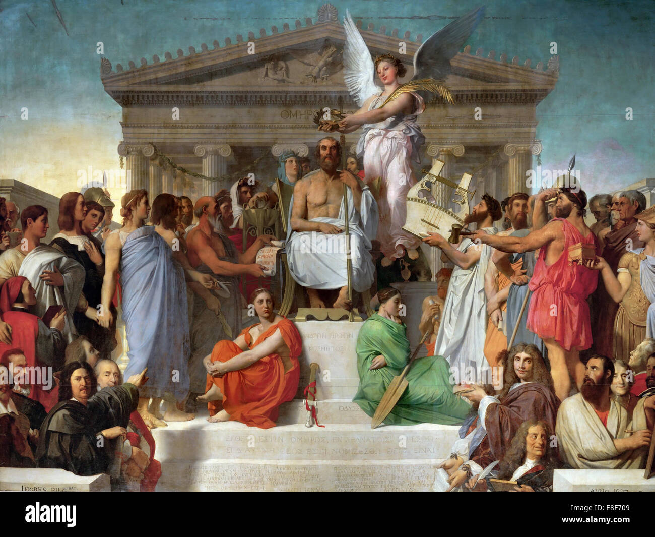 L'apothéose d'Homère. Artiste : Jean Auguste Dominique Ingres (1780-1867) Banque D'Images