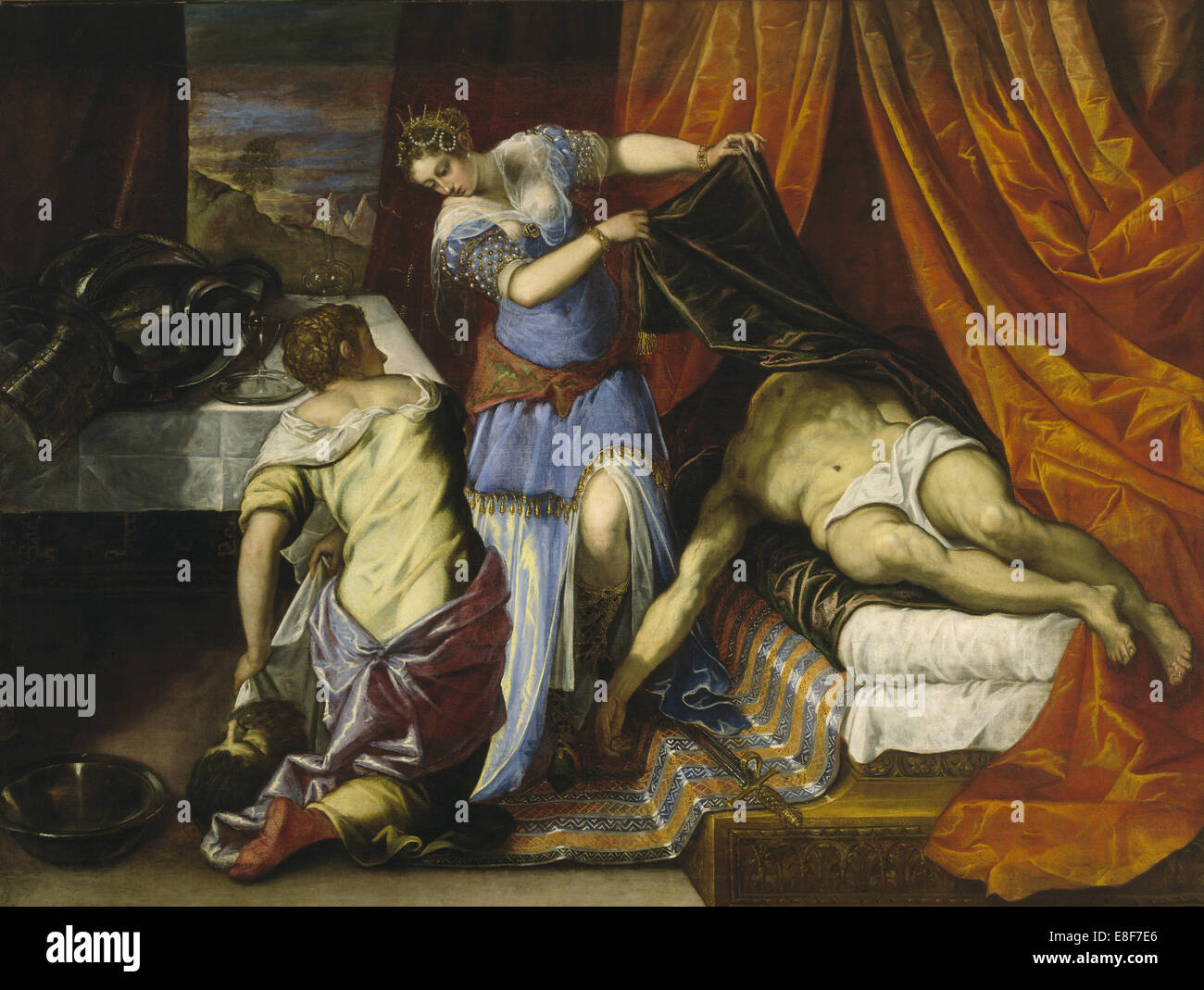 Judith et Holopherne. Artiste : Tintoretto, Jacopo (1518-1594) Banque D'Images