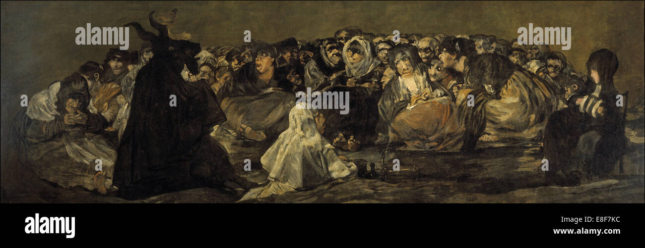 Sabbat des sorcières ou la Grande He-Goat. Artiste : Goya, Francisco de (1746-1828) Banque D'Images