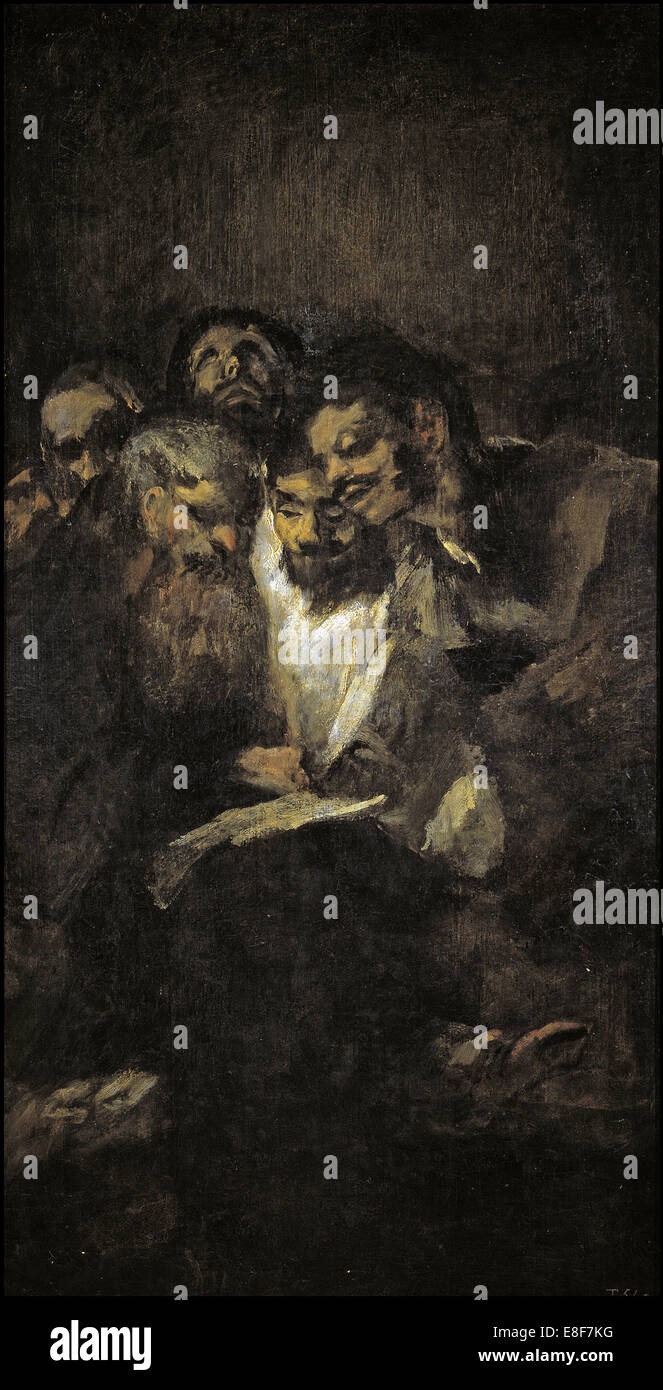 La lecture (les politiciens). Artiste : Goya, Francisco de (1746-1828) Banque D'Images