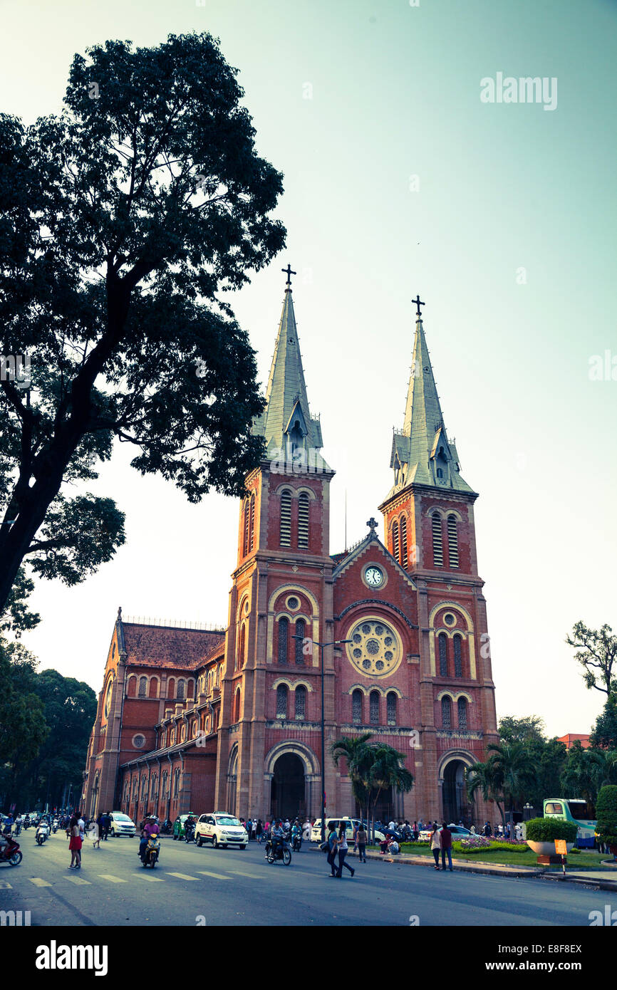Vietnam, Ho Chi Minh Ville (Saigon), la cathédrale de Notre Dame Banque D'Images