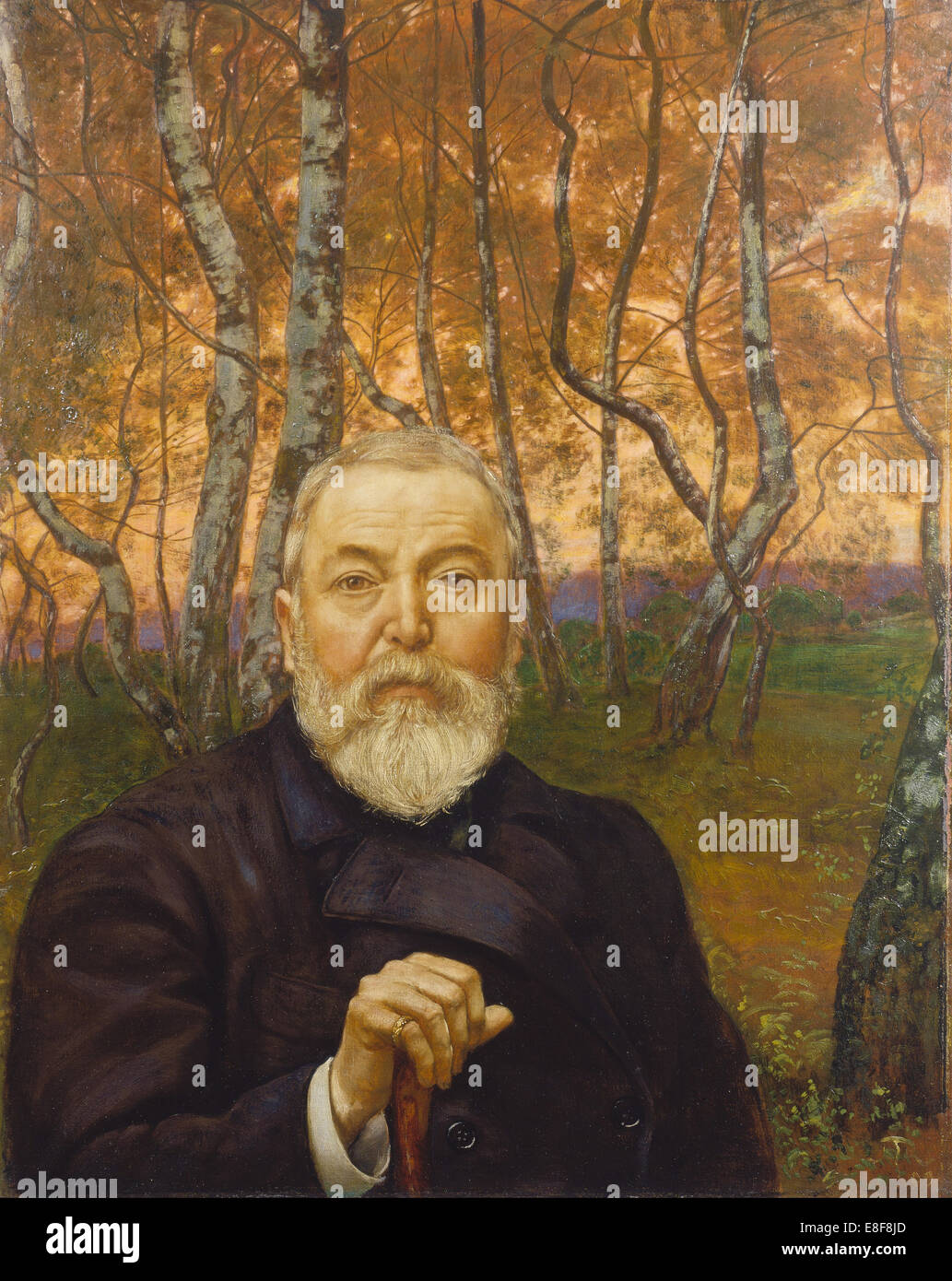 Autoportrait dans La Boulaie. Artiste : Hans Thoma, (1839-1924) Banque D'Images