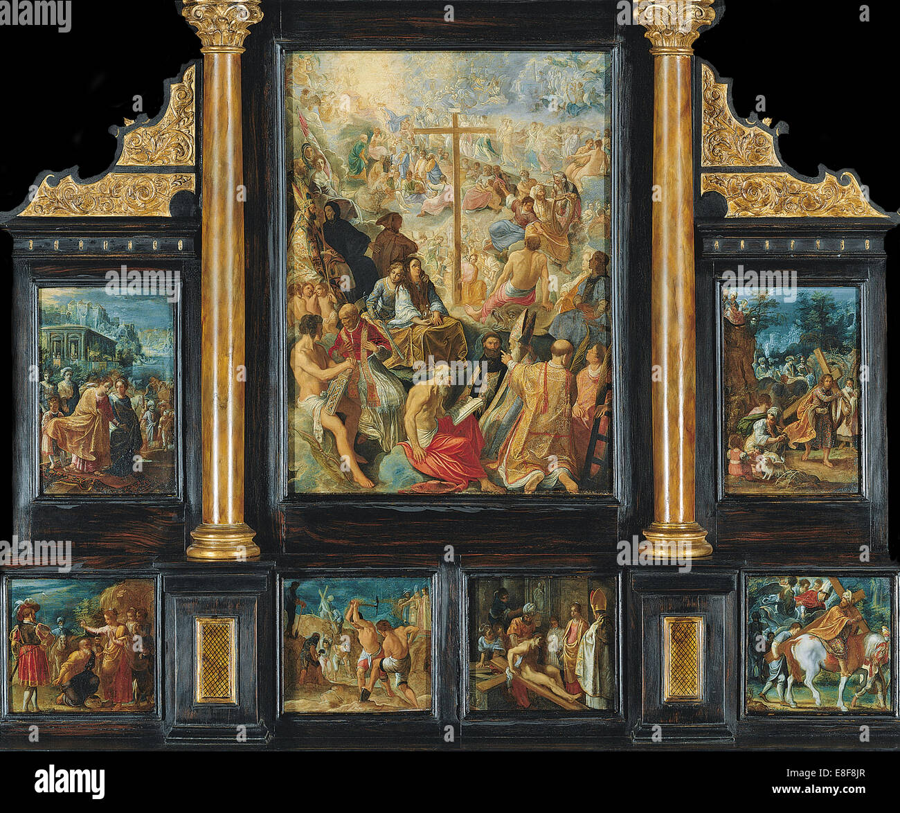 Le retable de Francfort de l'Exaltation de la Vraie Croix. Artiste : Ambrosius Holbein, Adam (1578-1610) Banque D'Images