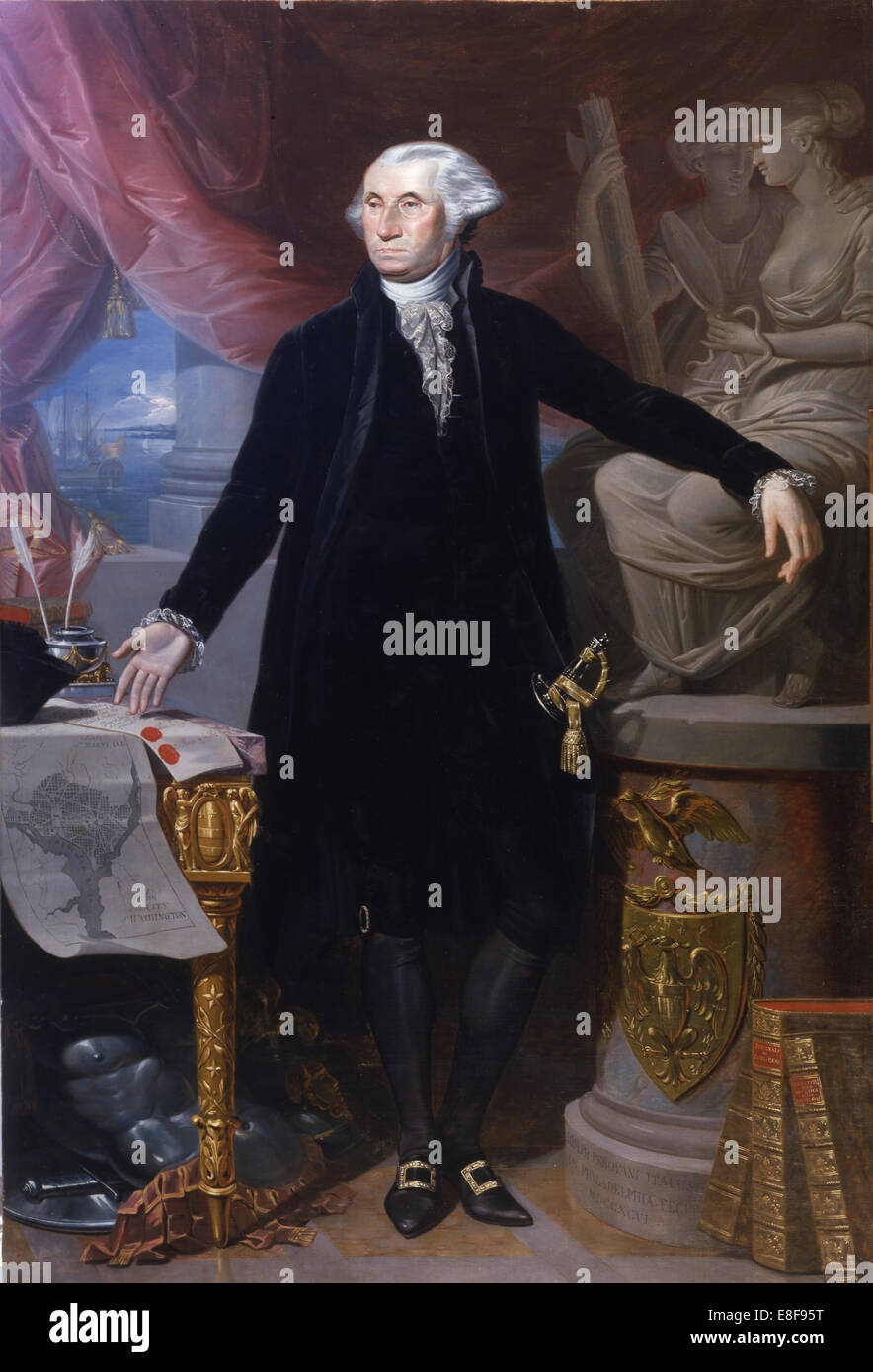 Portrait de George Washington. Artiste : Perovani, Giuseppe (José) (1755-1835) Banque D'Images