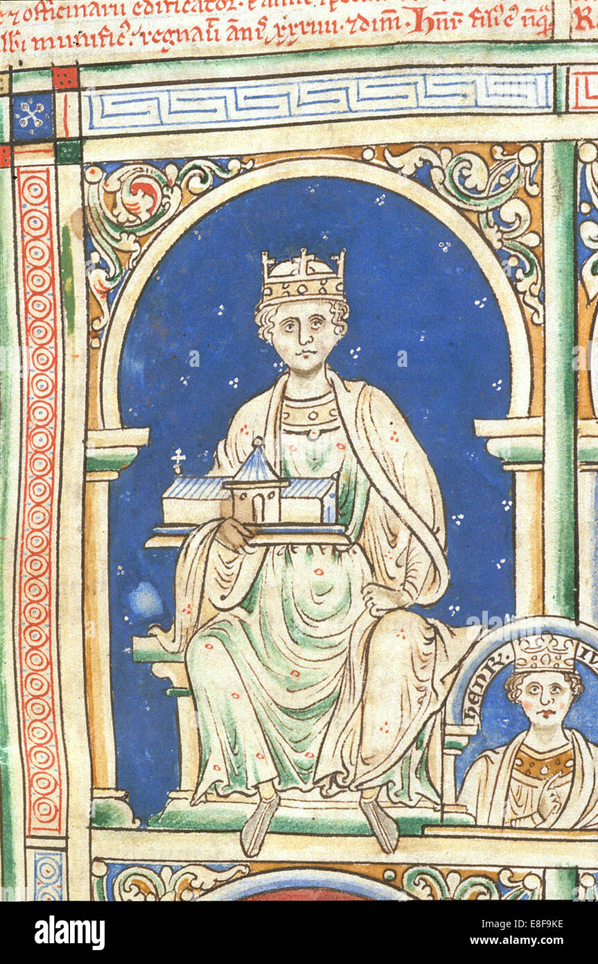 Henry II d'Angleterre (de la Historia Anglorum, Chronica majora). Artiste : Paris, Matthieu (ch. 1200-1259) Banque D'Images