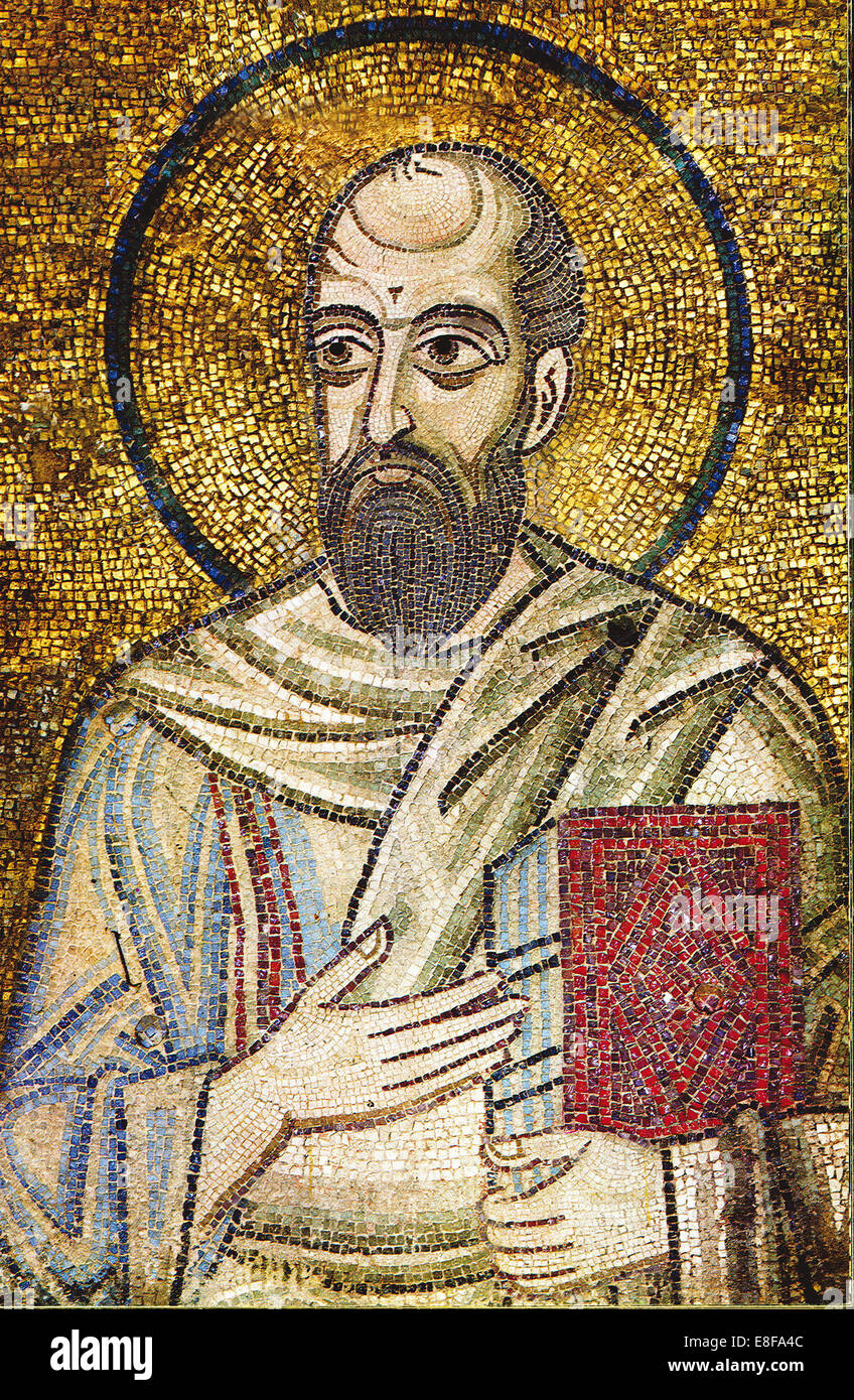 L'Apôtre Paul (détail). Artiste : Maître byzantin Banque D'Images