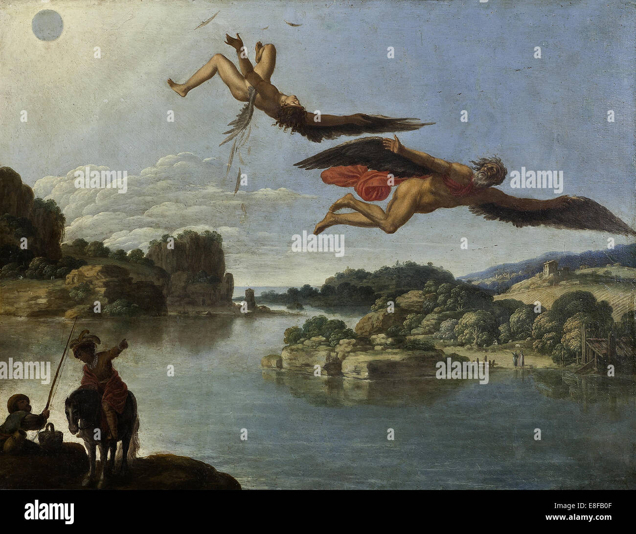 La chute d'Icare. Artiste : Carlo Saraceni, (1579-1620) Banque D'Images