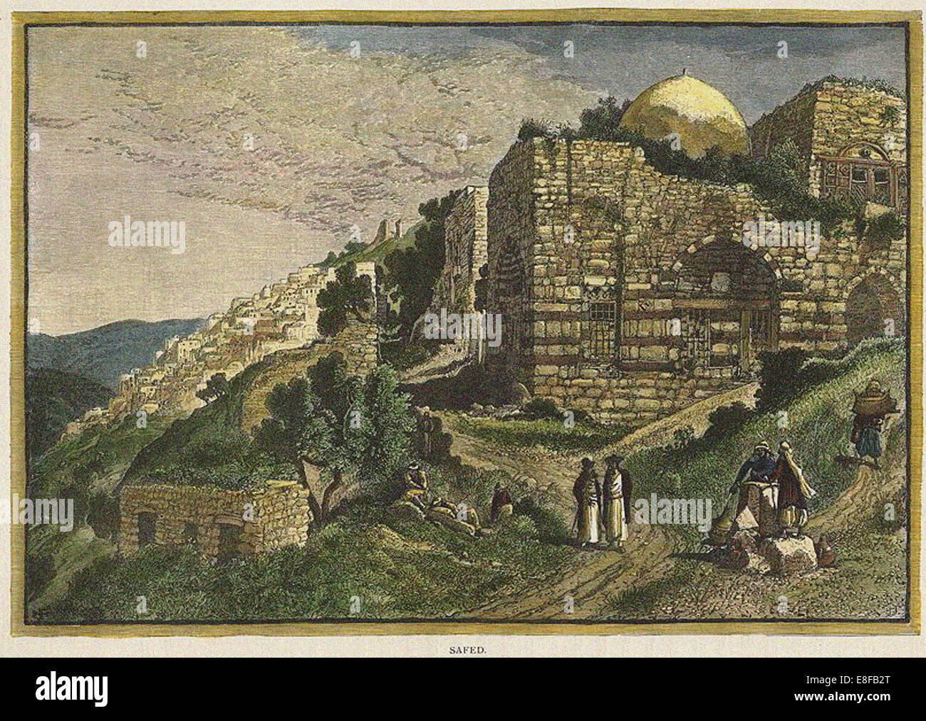 Safed. À partir de : Pittoresque de la Palestine, le Sinaï et l'Égypte. Artiste : Johnstone, J. (actif 19e siècle) Banque D'Images