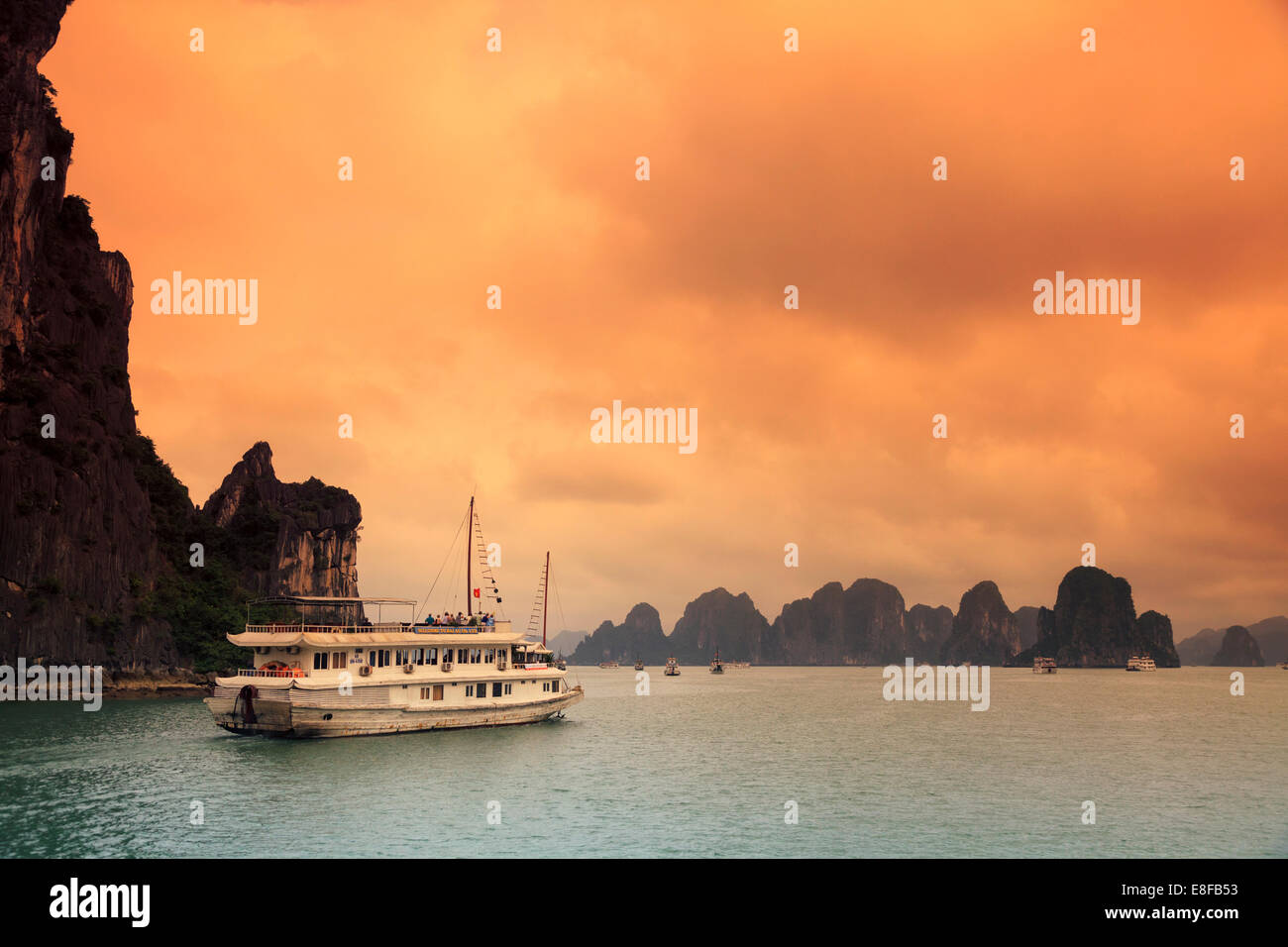 La baie d'Halong, Vietnam Banque D'Images