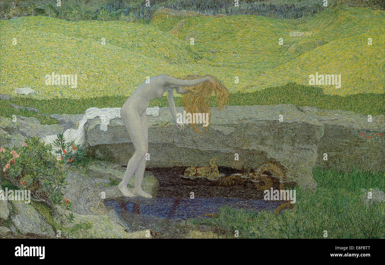 Vanité (la source du mal). Artiste : Giovanni Segantini, (1858-1899) Banque D'Images