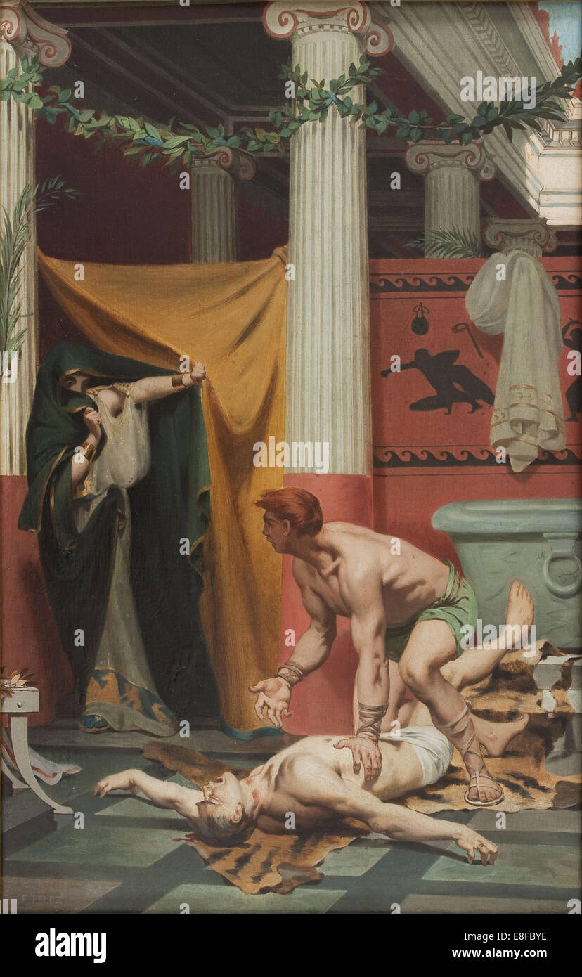 La mort de l'empereur Commode. Artiste : Pelez, Fernand (1848-1913) Banque D'Images