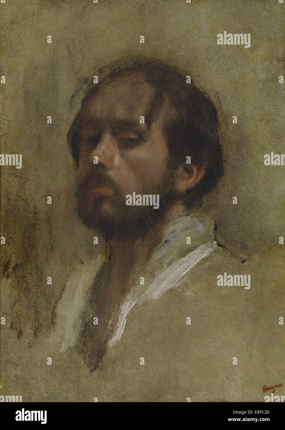 Self-Portrait. Artiste : Degas, Edgar (1834-1917) Banque D'Images
