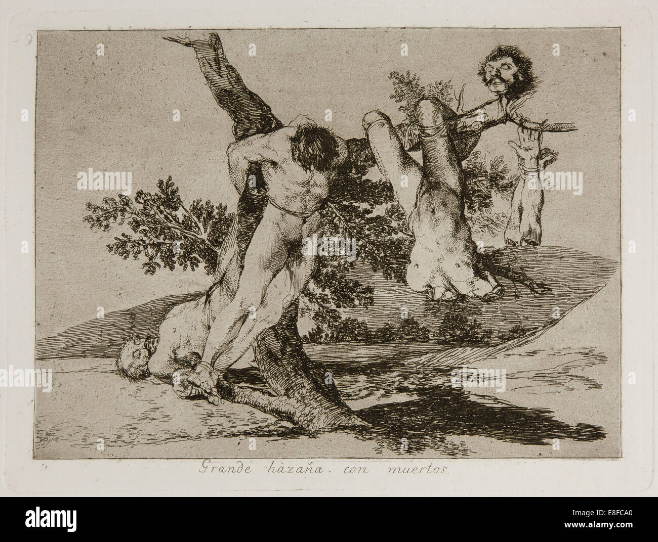 Grande hazaña ! Con muertos ! (Un exploit héroïque ! Avec les morts !) 39 de la plaque des désastres de la guerre (Los Artist : Goya, Francisco de (1746-1828) Banque D'Images