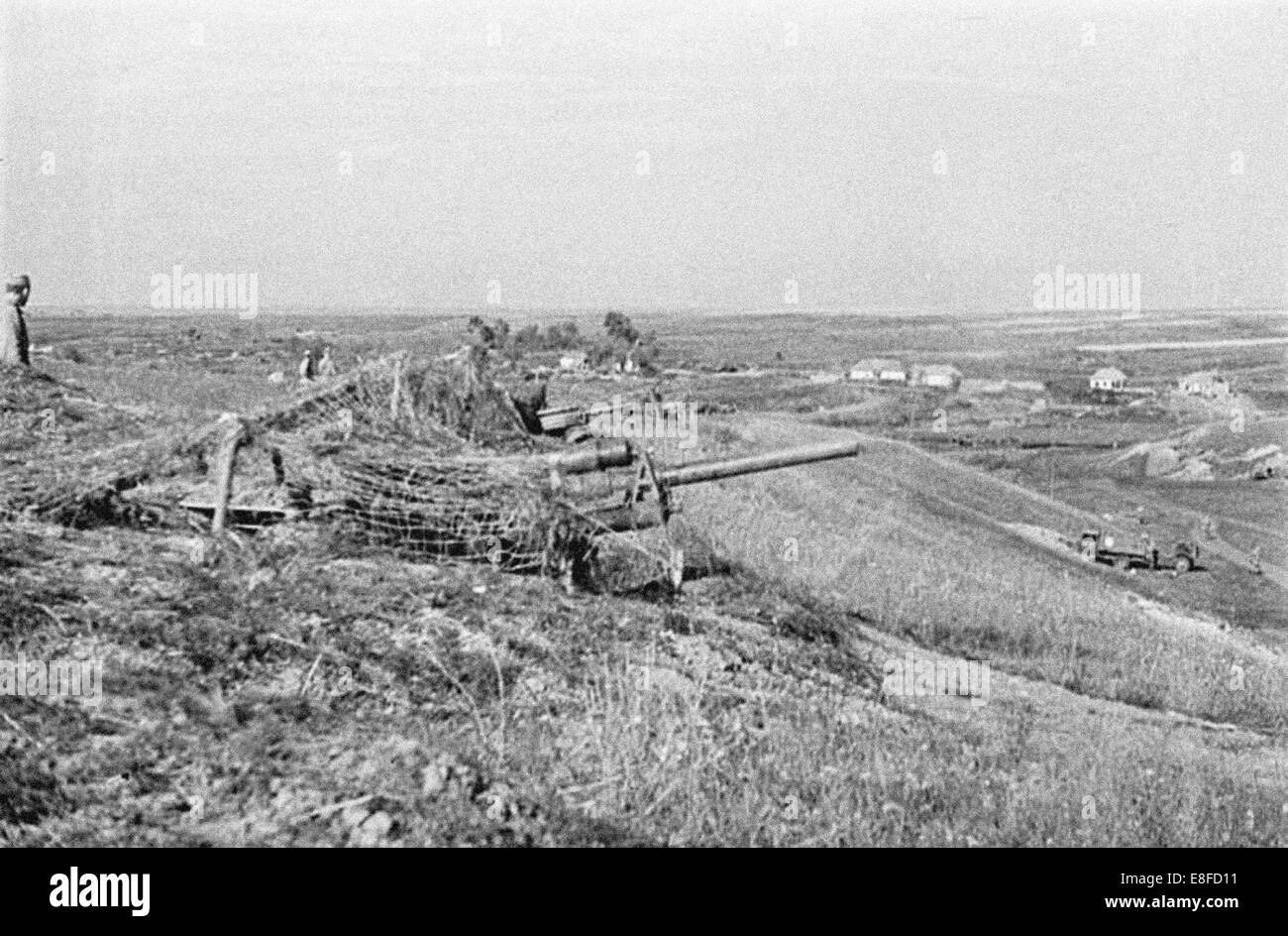 L'opération Koutouzov. L'artillerie soviétique au sud de l'Orel. Artiste : Anonyme Banque D'Images