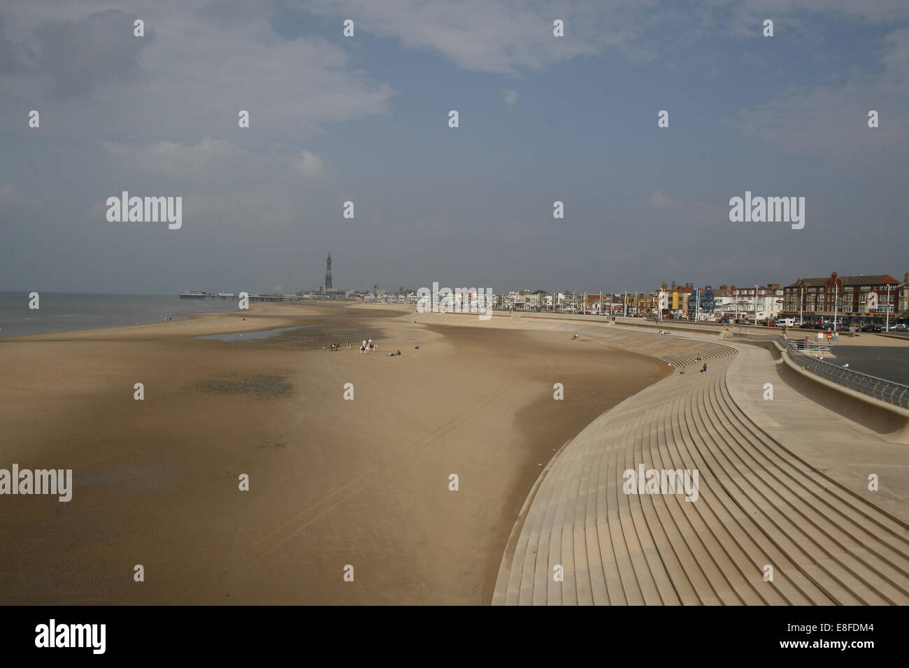 Vue vers le bas, Blackpool, Lancashire, England, UK Banque D'Images