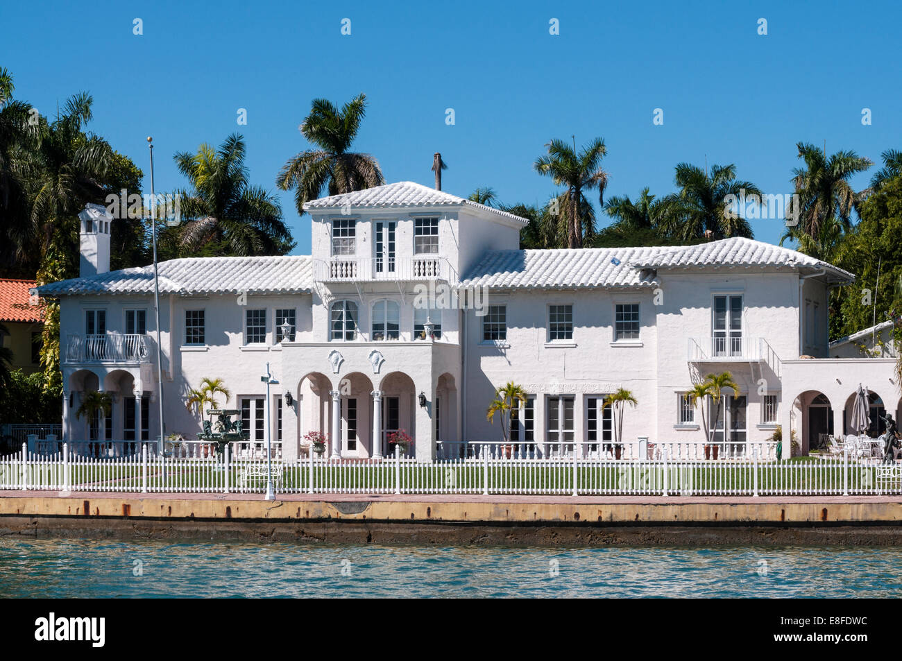 Manoir luxueux sur Star Island à Miami, Floride, USA Banque D'Images