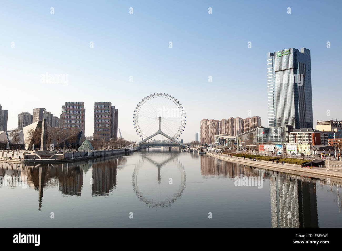 La Chine, Tianjin, en vue de l'oeil de Tianjin Banque D'Images