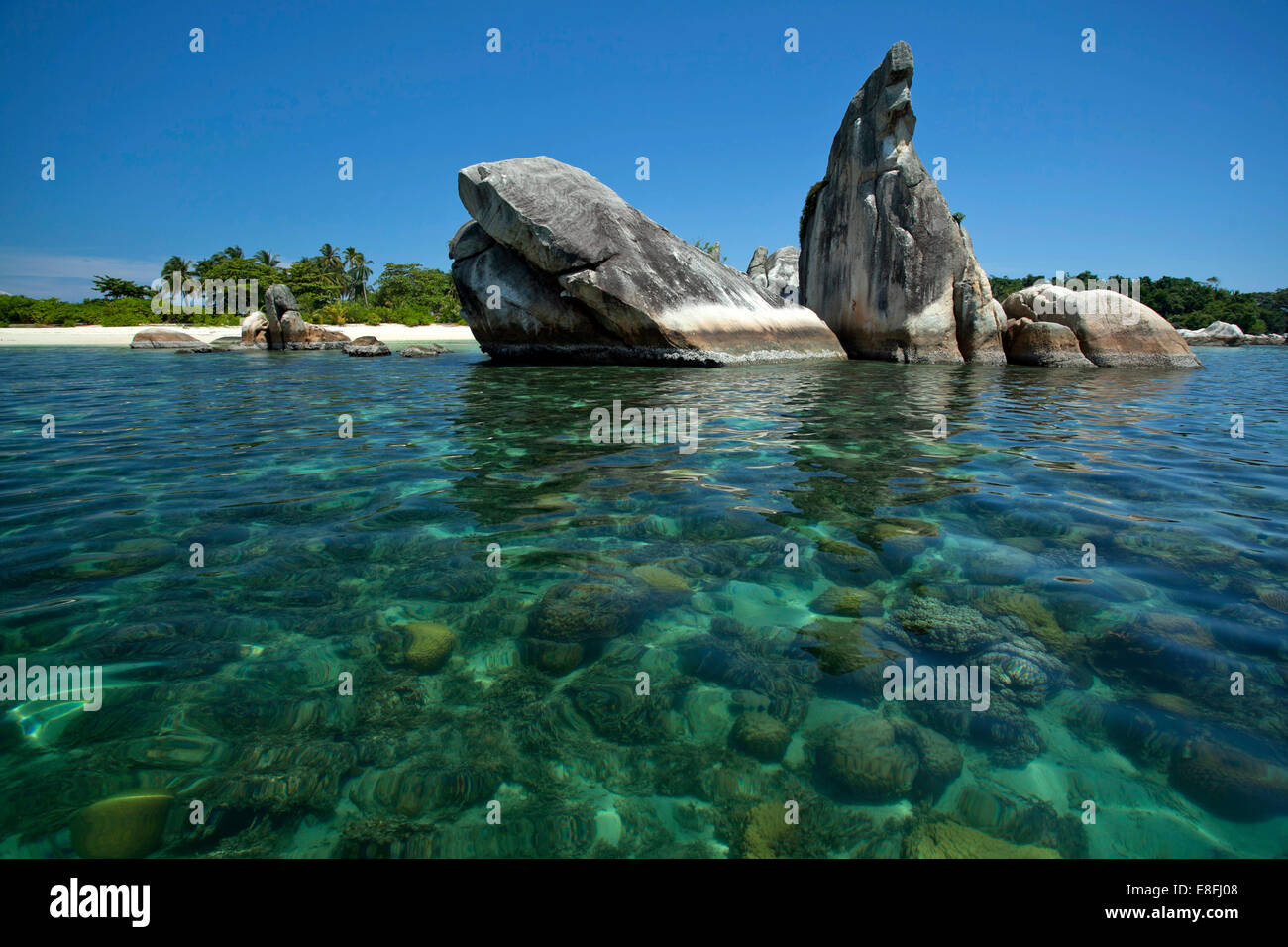 L'Indonésie, l'île de Belitung, vue de l'île Bird Banque D'Images