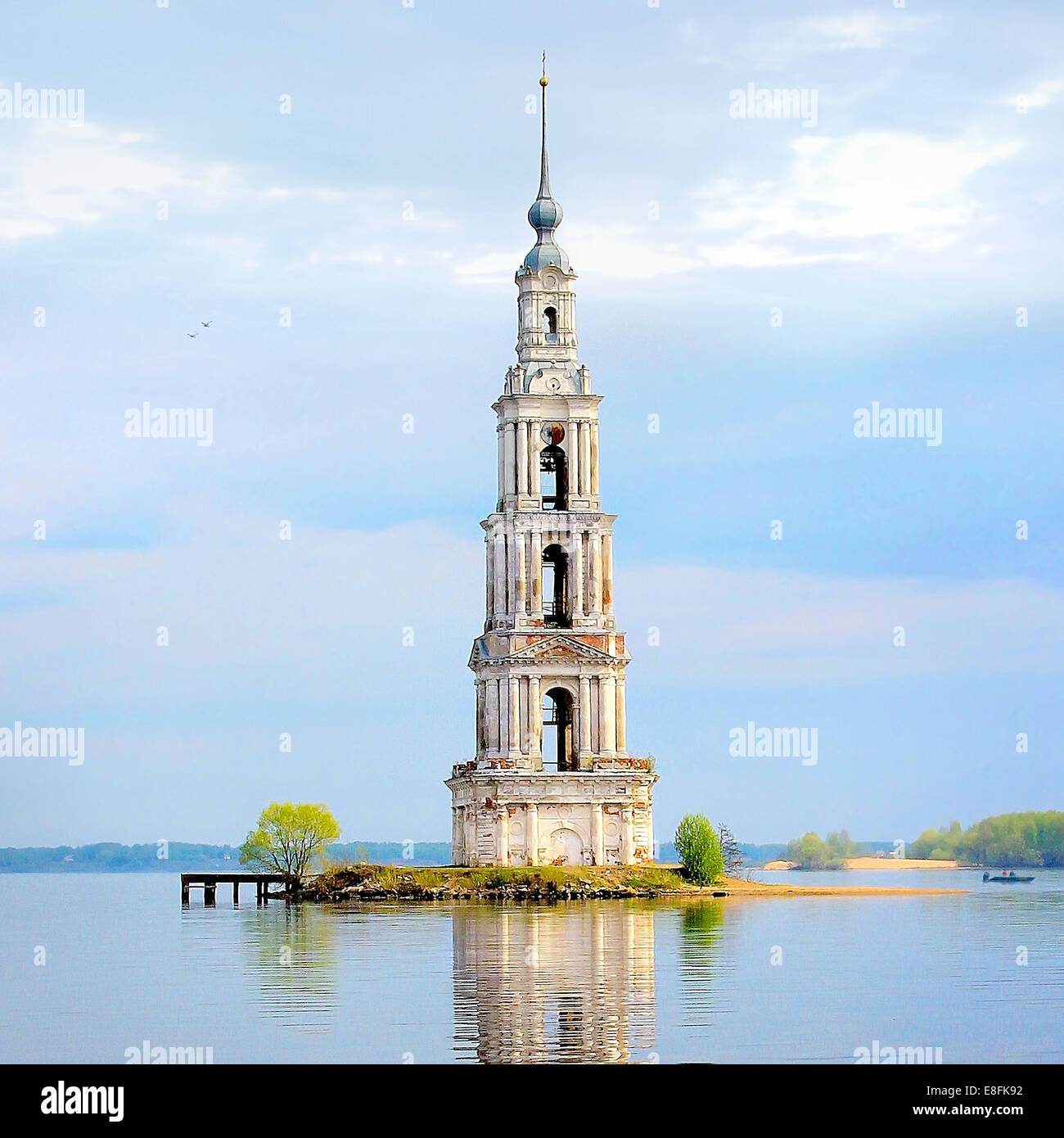 La Russie, ville fantôme Kalyazin Banque D'Images