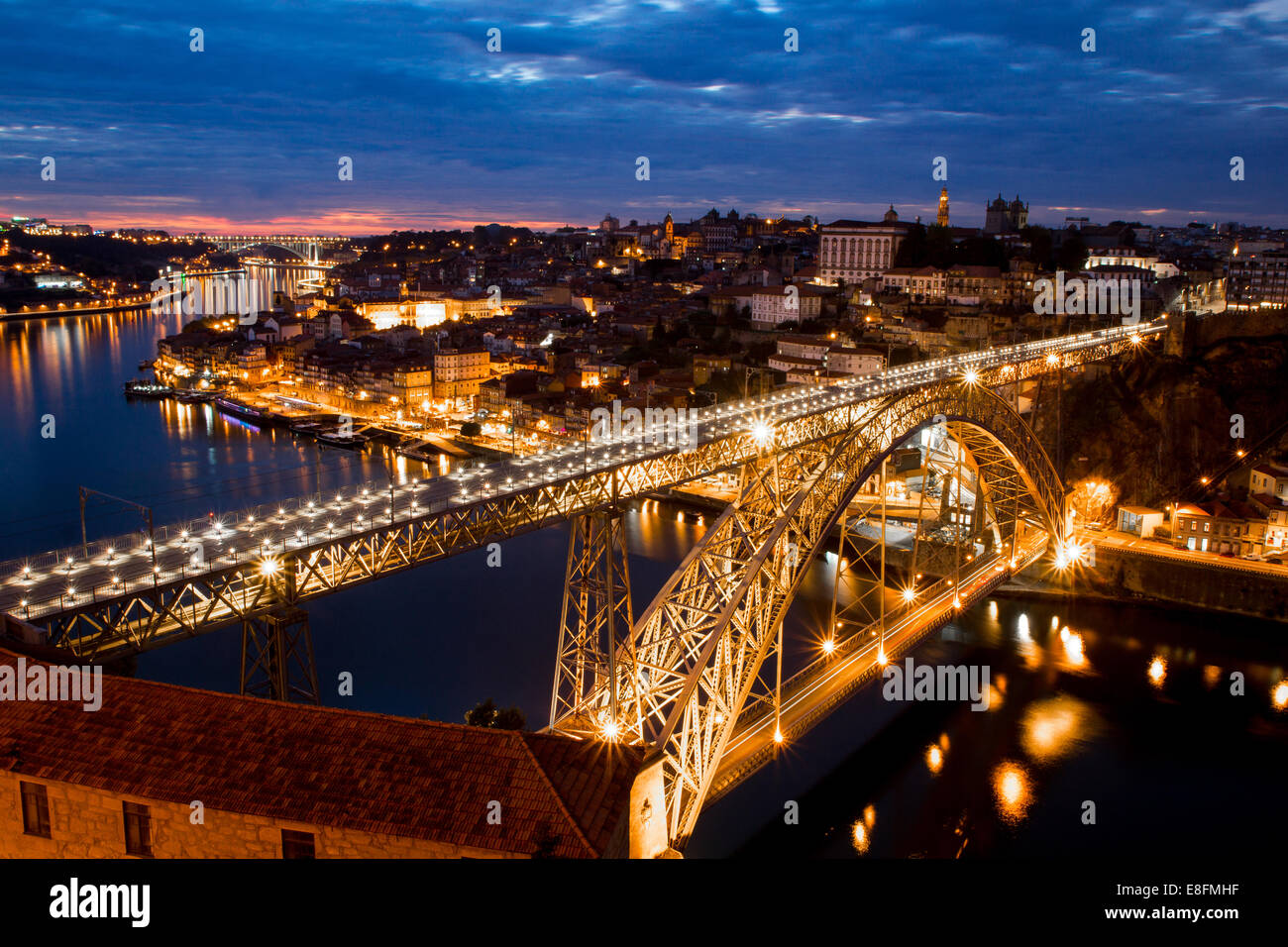 Portugal, Porto, vue du Pont Dom Luis I Banque D'Images
