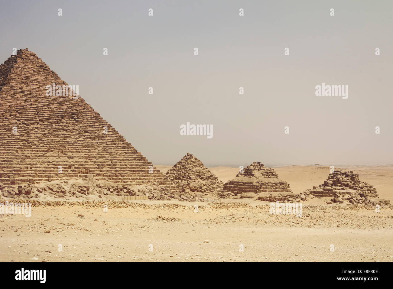 L'Egypte, Le Caire, les pyramides de Gizeh Banque D'Images