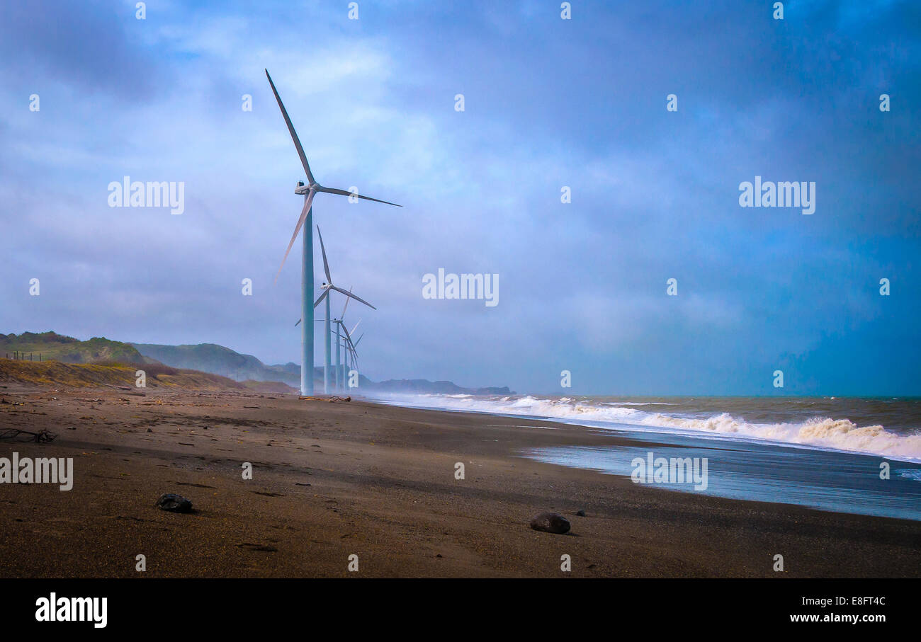 Philippines, Ilocos Norte, Laoag, Photo des éoliennes Banque D'Images