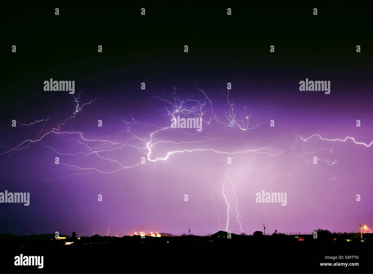 Tempête de mousson, Arlington, Arizona, États-Unis Banque D'Images