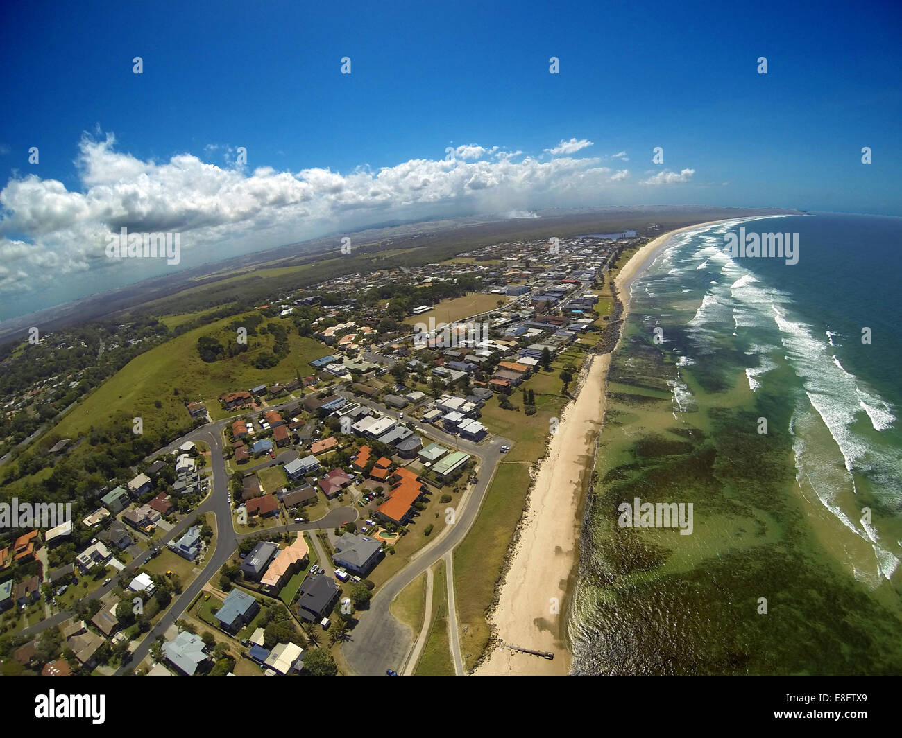 L'Australie, vue de Lennox Head Beach Banque D'Images