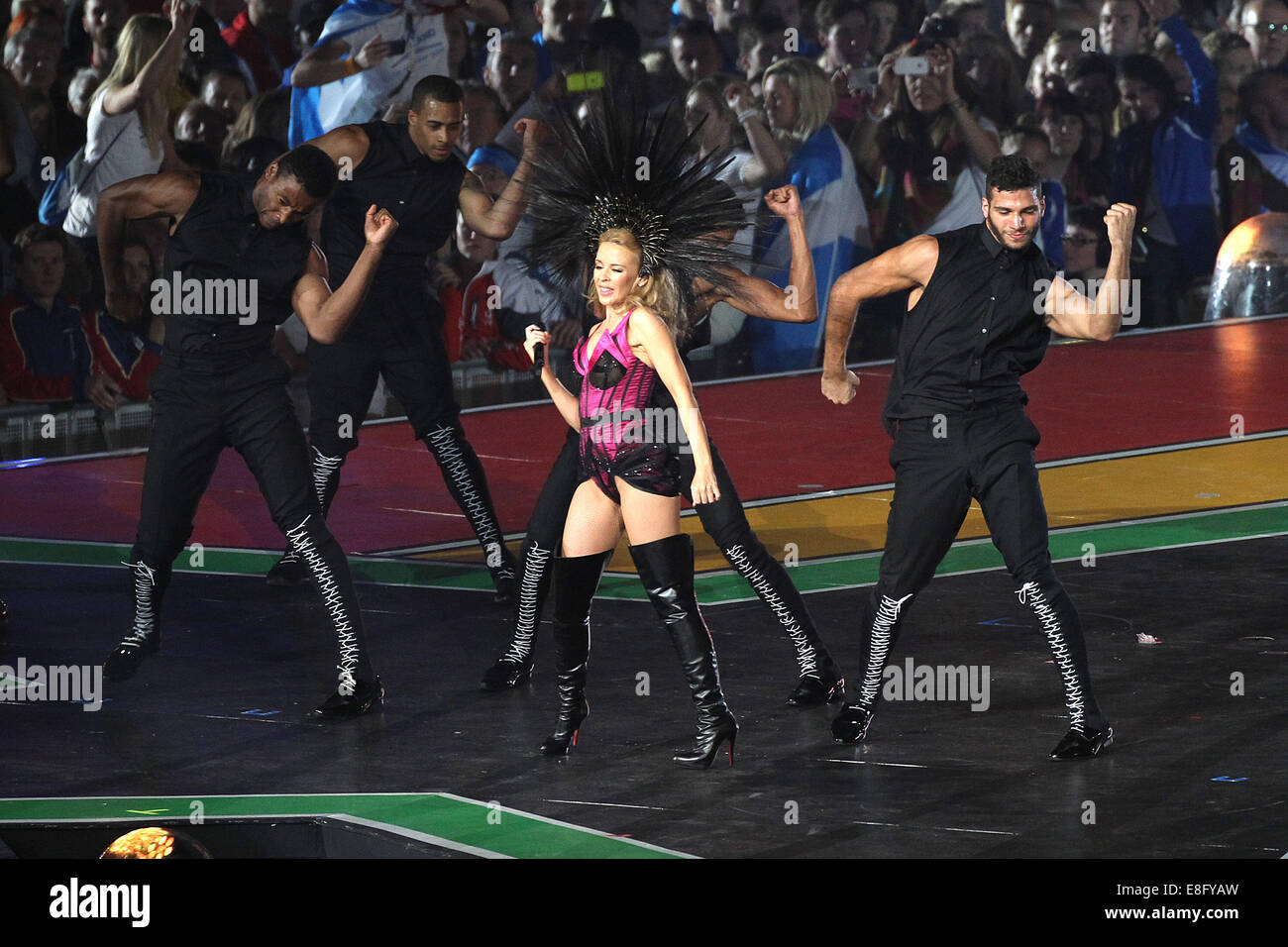 Kylie Minogue l'exécution. Cérémonie de clôture - Hampden Park - Glasgow - Royaume-Uni - 03/08/2014 - Jeux du Commonwealth - Glasgow 2014 Banque D'Images