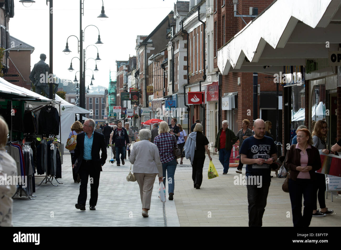 High Street, Worcester, Worcestershire, Angleterre, RU Banque D'Images