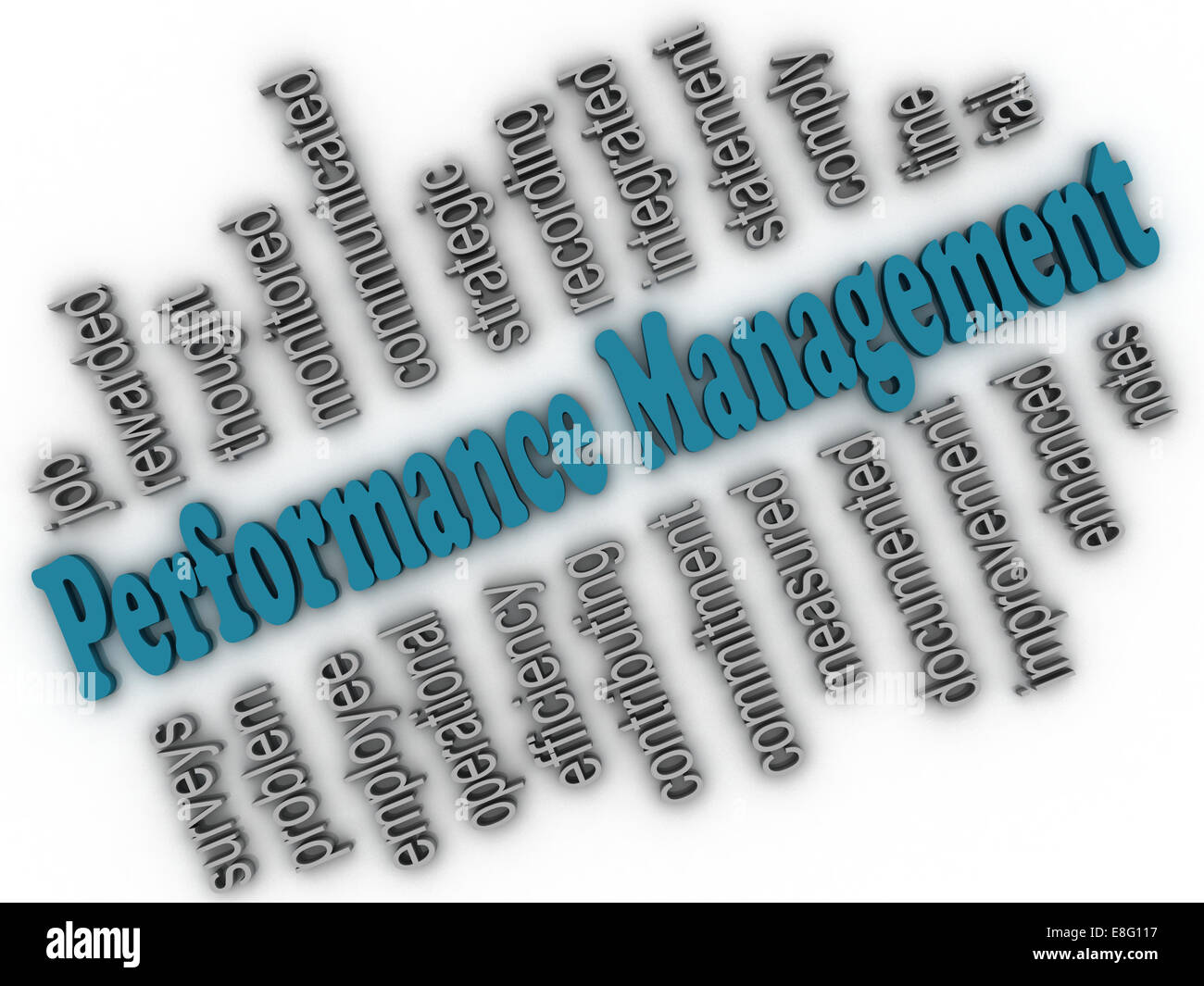 Gestion des performances 3D concept imagen word cloud background Banque D'Images