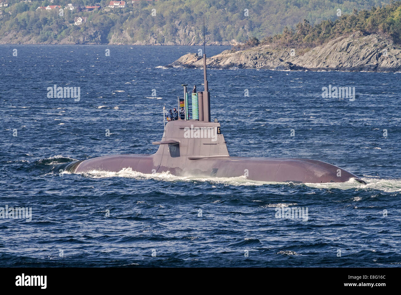 Sous-marin allemand U33 saisie de Kristiansand Norvège Banque D'Images