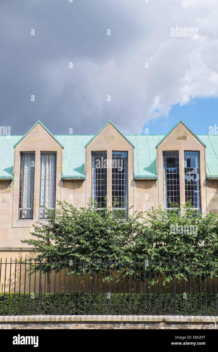 Emmanuel College hall de St Andrews Street Cambridge en Angleterre Banque D'Images Emmanuel College hall de St Andrews Street Cambridge en Angleterre Banque D'Images