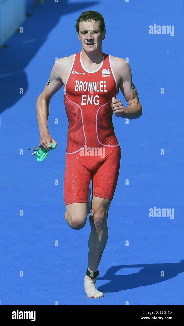 Alistair Brownlee (FRA). Triathlon. Strathclyde Country Park, Glasgow, Scotland, UK - 240714 - Jeux du Commonwealth 2014 à Glasgow Banque D'Images