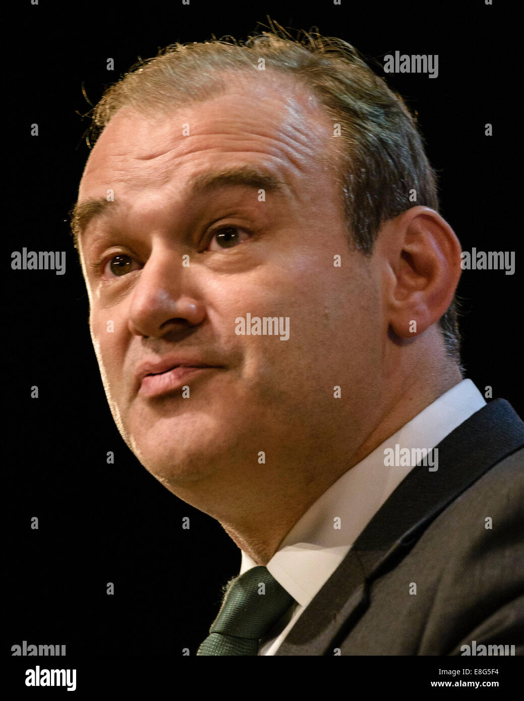 Ed Davey MP, Secrétaire d'État à l'énergie et le changement climatique s'exprime à la Conférence d'automne de la démocrate libérale le 07/10/2014 à Scottish Exhibition and Conference Centre, Glasgow. . Banque D'Images