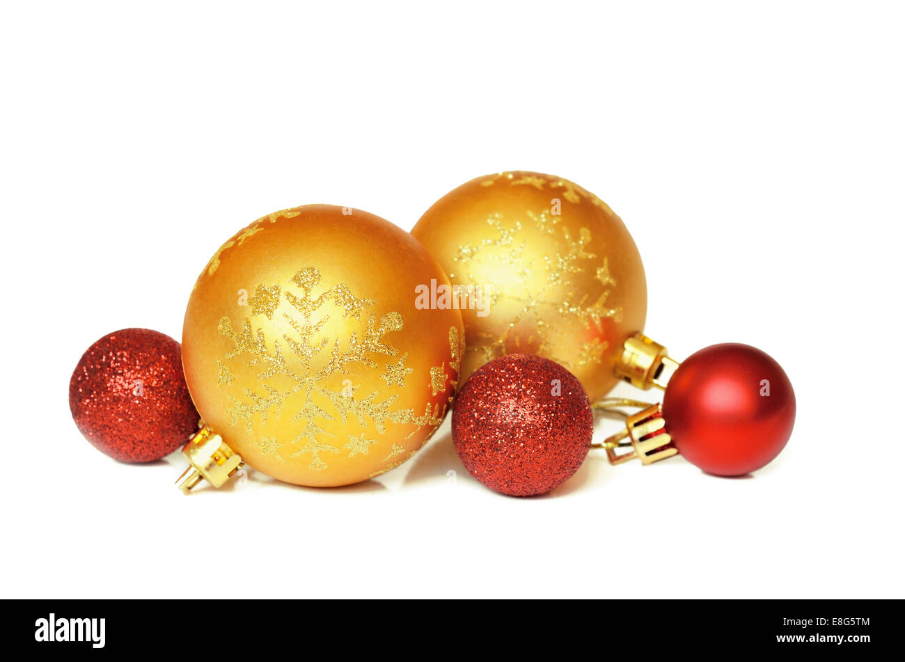 Boules de Noël isolated on white Banque D'Images