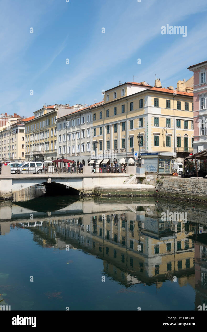 Grand Canal, Trieste, Italie. Banque D'Images