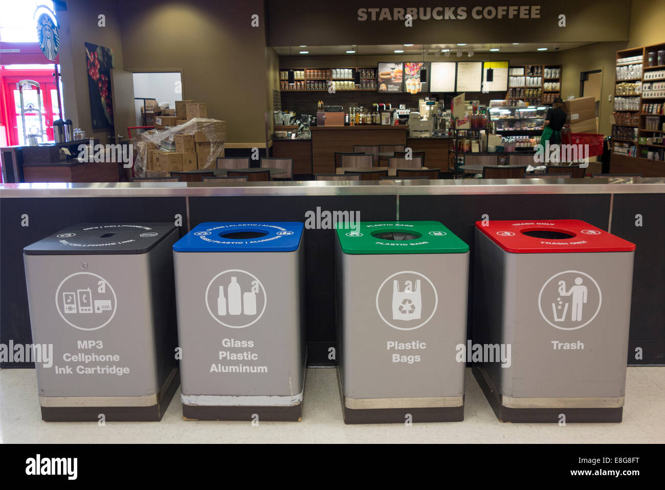 Starbucks coffee stand Banque D'Images