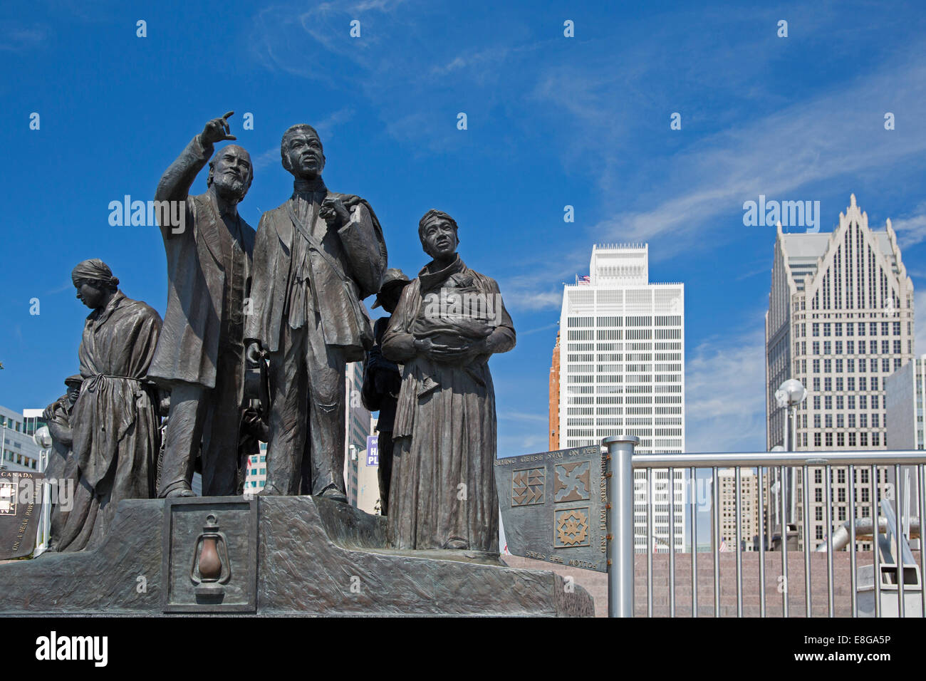 Detroit, Michigan - la porte de la liberté à la Memorial International Underground Railroad. Banque D'Images