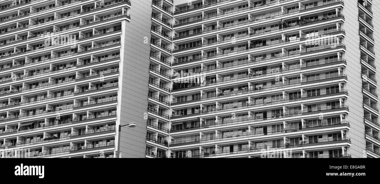 Façade d'un immeuble moderne à Berlin, Allemagne Banque D'Images