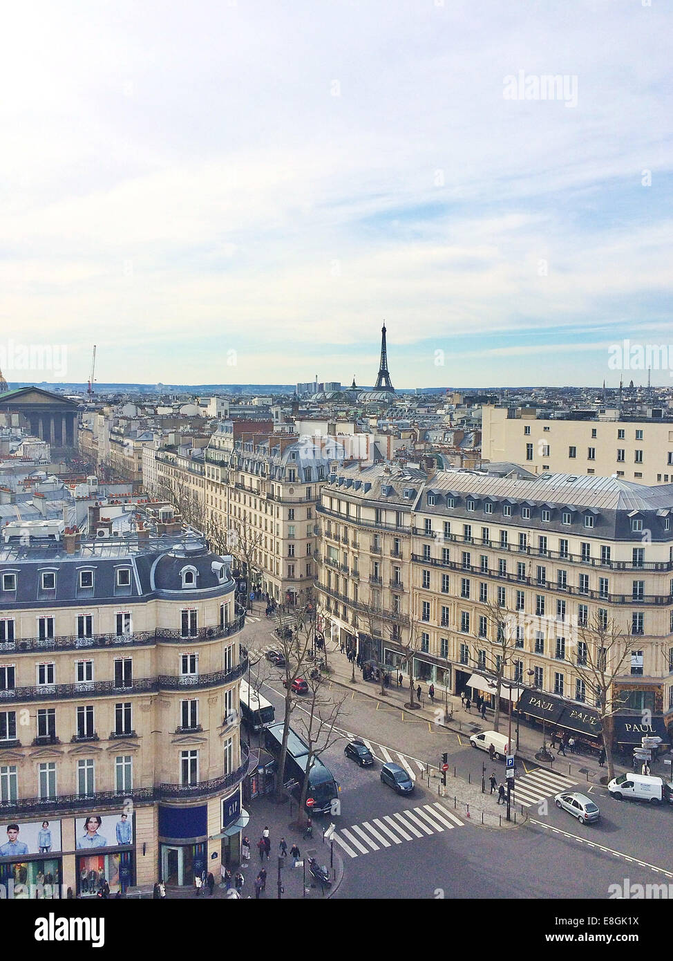 France, Paris, vue de la ville depuis le toit galeris lafayette Banque D'Images