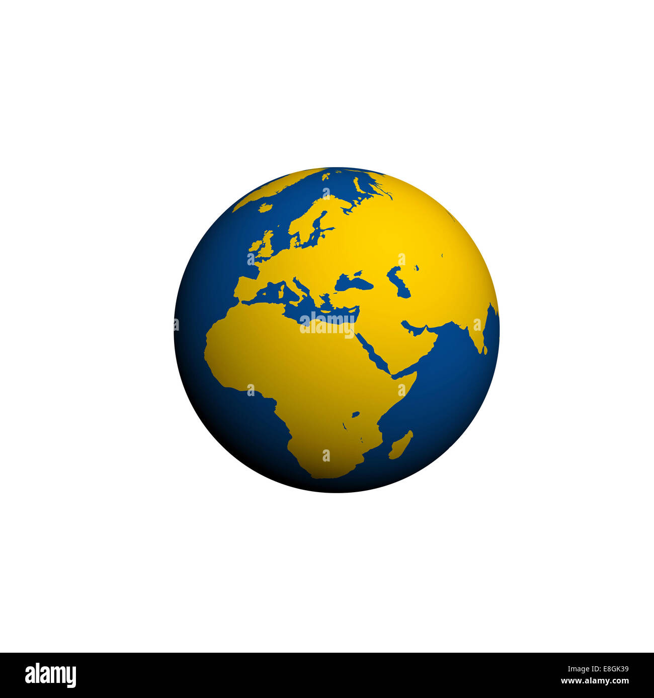 Image générée numériquement de la planète terre Banque D'Images