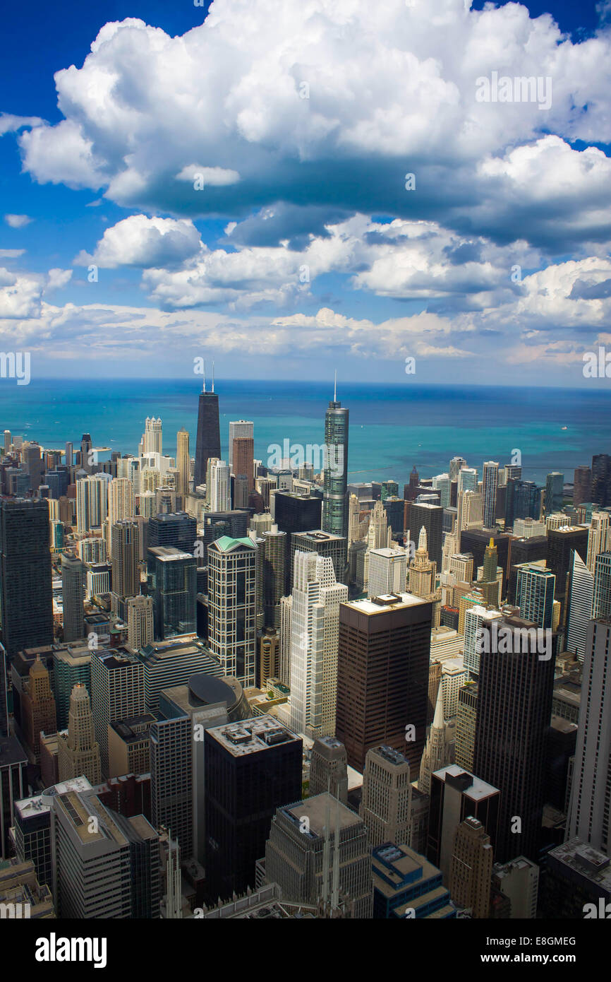 États-unis, Illinois, Chicago, vue aérienne du paysage urbain Banque D'Images