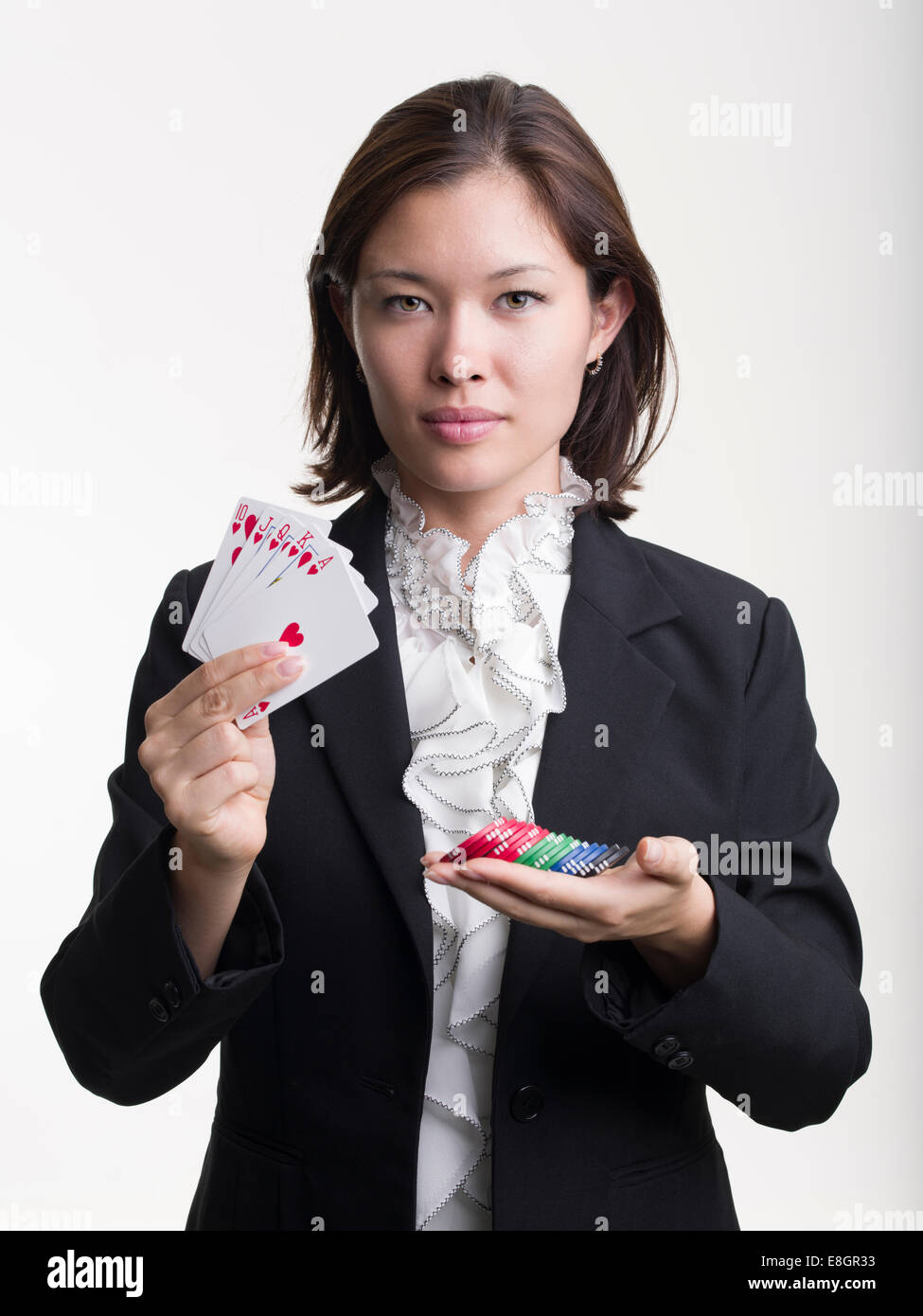 Joueur / joueur de poker Banque D'Images