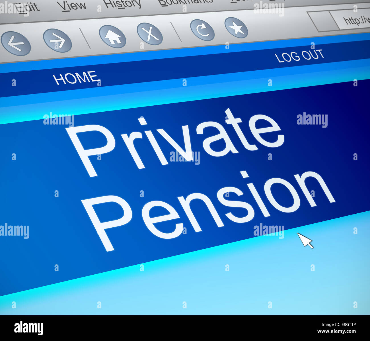 Concept de retraite privés. Banque D'Images