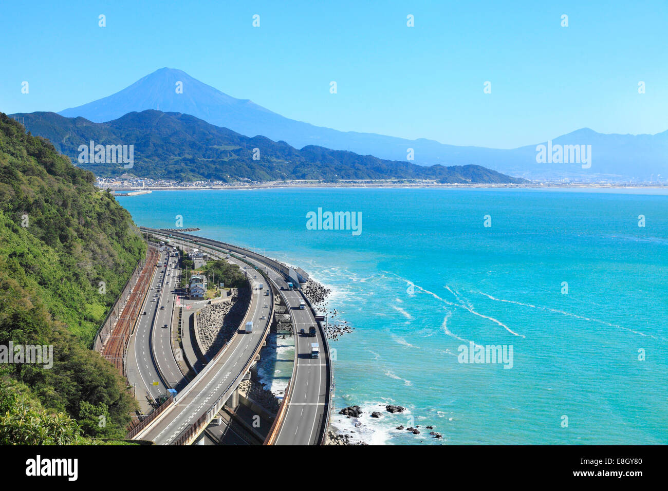 Vue du Mont Fuji, Shizuoka Prefecture, Japan Banque D'Images