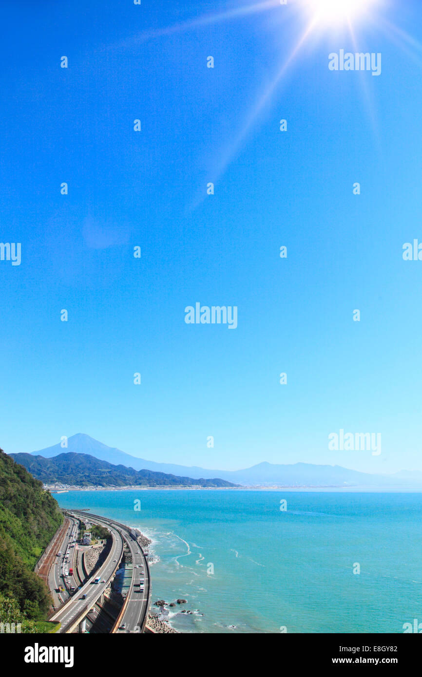 Vue du Mont Fuji, Shizuoka Prefecture, Japan Banque D'Images