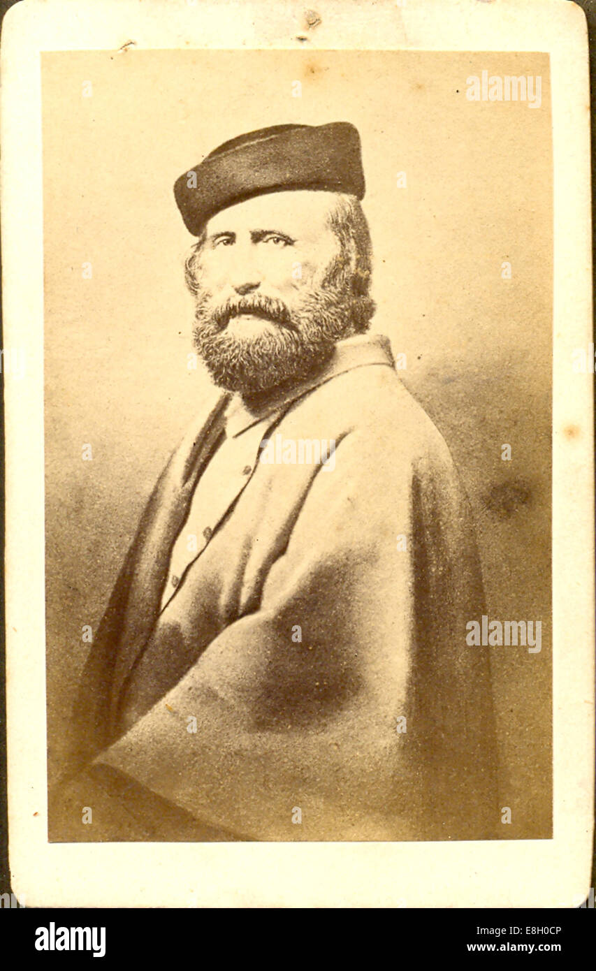 Carte de visite photographie de Giuseppe Garibaldi Banque D'Images