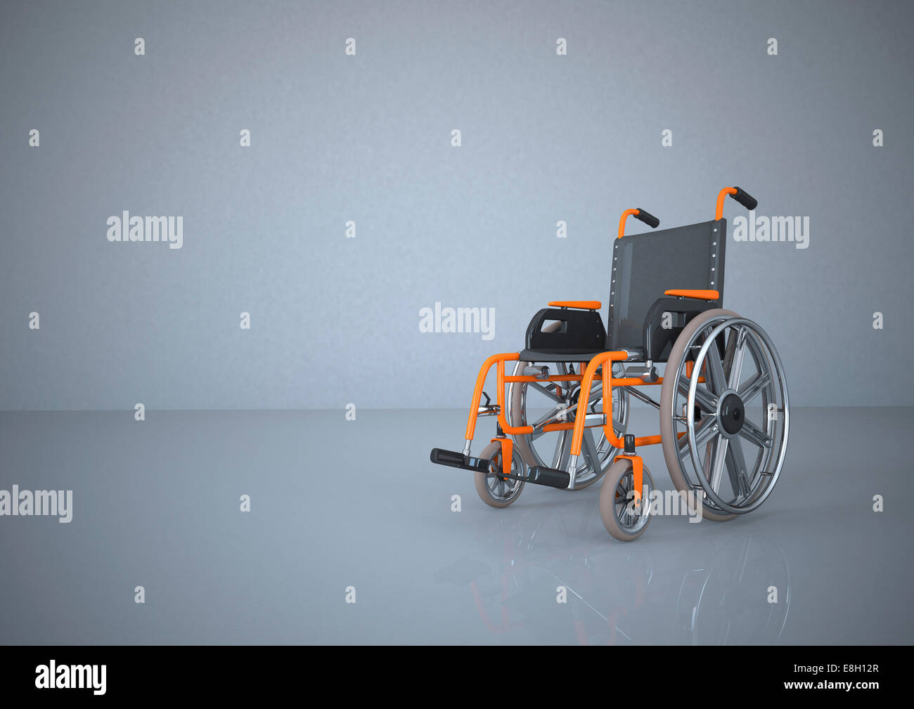 Fauteuil roulant, rendu 3D Banque D'Images